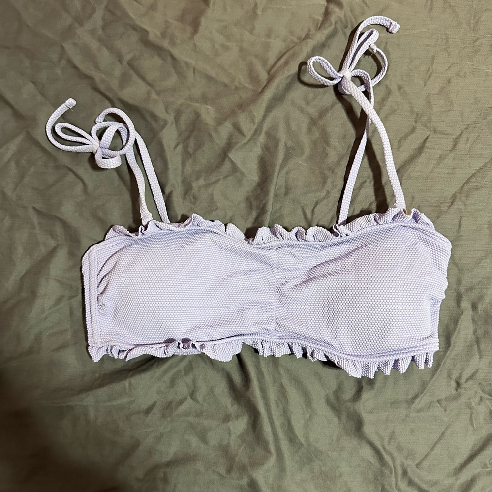 Ruffled Lilac Bathing Suit Top